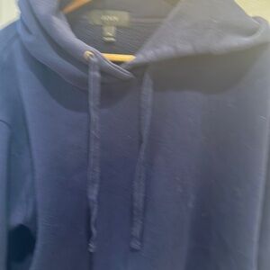 Men’s JCrew fleece hoodie slit  sides